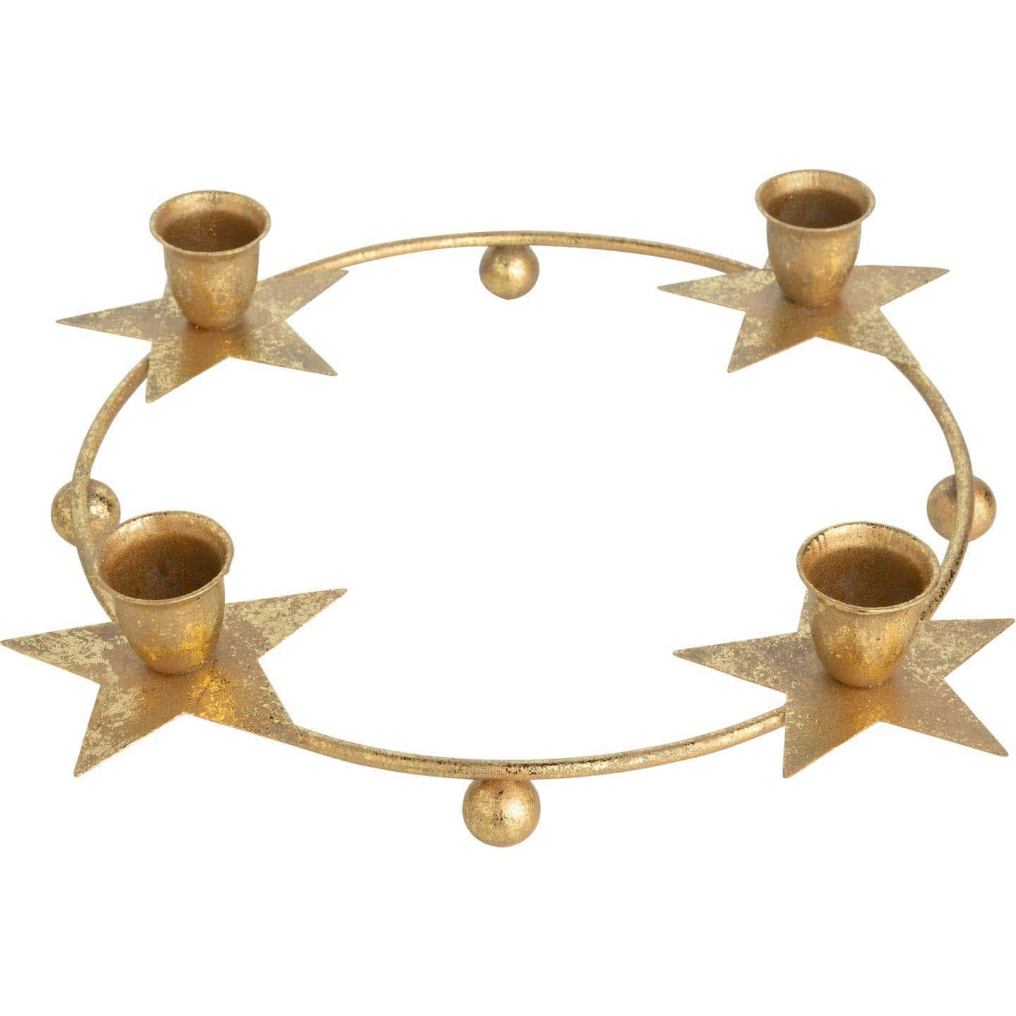 Gold Foil Taper Candle Ring